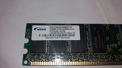 Elixir M2U25664DS88B5G-5T 256MB Memory RAM PC3200U-30330 - Image 1 of 2