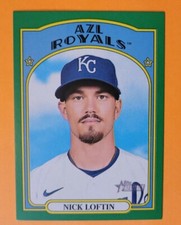 2021 Topps Heritage Minor League Edition Green Border /75 Nick Loftin #88