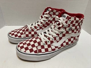 Vans Unisex Sk8 hi 721356 Red Checker Shoes Sneakers Size M8 W9.5 Perfect Cond. - Picture 1 of 12