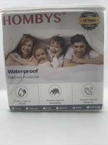 Hombys King wasserdichter Matratzenschoner Bambus NEU weiß tiefe Taschen weich - Bild 1 von 9