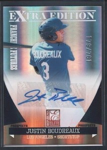 JUSTIN BOUDREAUX 2011 DONRUSS ELITE EXTRA RC ROOKIE AUTOGRAPH SP AUTO #/761 $15