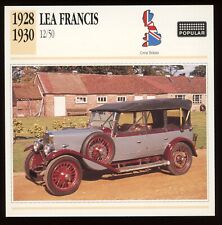 1928 - 1930 Lea Francis 12/50  Classic Cars Card
