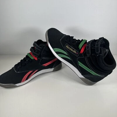 Reebok Freestyle Hi-Top Sneakers Human Rights Now! Women Sz 7. HQ4141 Black New - Image 1 of 4