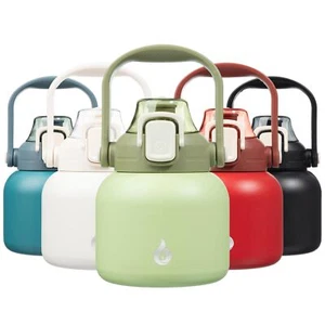 Insulated Water Bottles with Straw, 20 oz Cute Water Bottles with Handle, BPA... - Picture 1 of 6