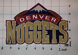 1 RARE DENVER NUGGETS NBA BASKETBALL 8" CREST EMBLEM PATCH - Picture 1 of 2