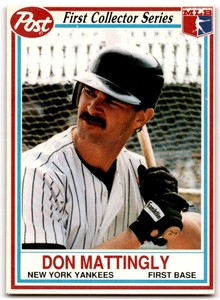 1990 Post Cereal First Collector Series Don Mattingly New York Yankees #1