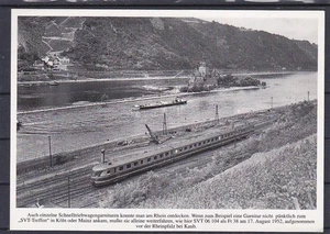 Schnelltriebwagengarnitur am Rhein August 1952  - sehr schöne Karte ANSEHEN - Bild 1 von 2