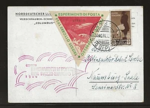 1934 ITALIEN Raketenpostkarte TRIEST - EZ 1C2b - Bild 1 von 2