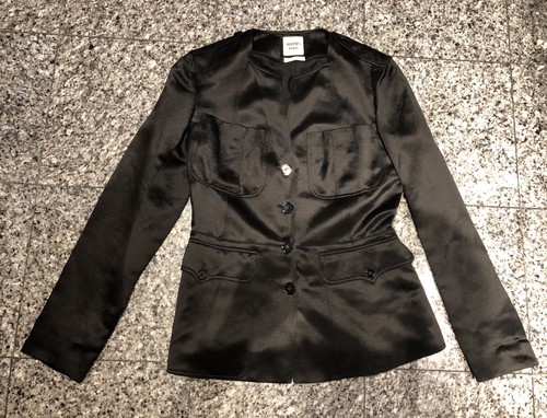 HERMÈS Giacca militare HERMES Miscela di seta nera