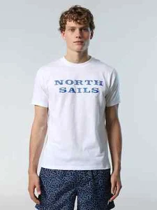 TSHIRT uomo NORTH SAILS ESTATE Man 692838 STAMPA LETTERING WHITE BIANCA 2023 - Foto 1 di 6