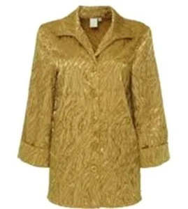 Chaqueta Jones New York Mangas Doradas con Botones Frontal Blazer Talla M Nueva con Etiquetas $89 - Imagen 1 de 1