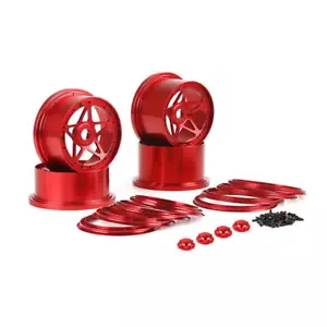 Llantas CNC de aluminio metal llantas con estrella roja para 1/5 HPI Rovan Baja 5B - Imagen 1 de 12