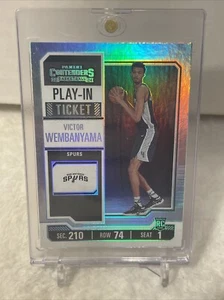 2023-24 Victor Wembanyama Contenders Play In Ticket Rookie Silver Prizm - Picture 1 of 12