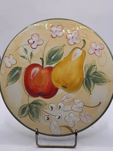 Trivit Keramik mit handbemalten Apfel und Birne. Heringsknochen Vintage Co. 90er  - Bild 1 von 4