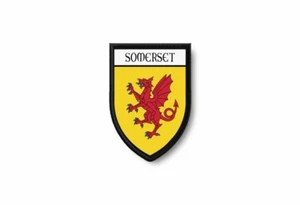 Patch printed shield embroidery border badge souvenir flag city county somerset - Bild 1 von 1