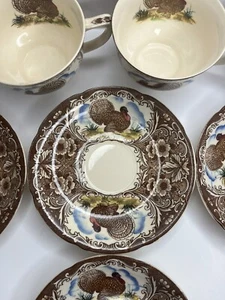 4 Maruta Ware Turkey Cups And Saucers - Picture 1 of 7