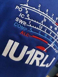 Bluza S-meter znak wywoławczy spersonalizowana z haftem do szynki radia niebieska L - Zdjęcie 1 z 8