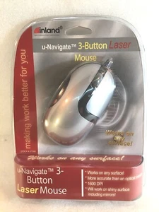 INLAND U-NAVIGATE 3-Button Laser Mouse NIP - Picture 1 of 5