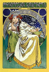 Princezna Hyacinta 22x30 Hand Numbered Ltd. Edition Art Nouveau Deco Print Mucha - Picture 1 of 1