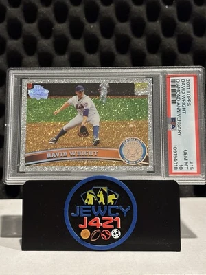 2011 Topps David Wright Diamond Anniversary  - POP 4 - PSA 10 - METS - Image 1 of 2