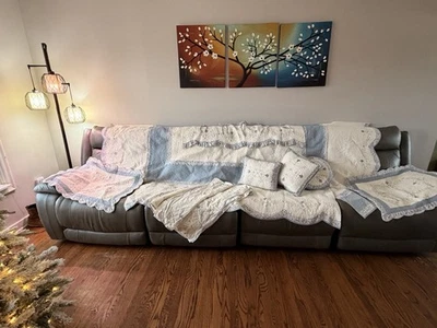 Edredón cama de día, almohadas, vergüenza y cortina Foto 1 de 4