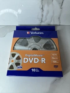Verbatim Retro Digital Movie AZO DVD-R 120 Minute 4.7 GB 8x Speed 10 Pack - Afbeelding 1 van 3