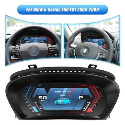 12.3'' Digital Gauges Instrument Cluster For BMW 5 Series E60 E61 E63 2003-2009 - Image 1 of 4