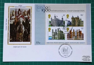 1978 Historic Buildings Miniature Sheet Colorano FDC Tower of London BFPO Pmk - Picture 1 of 3