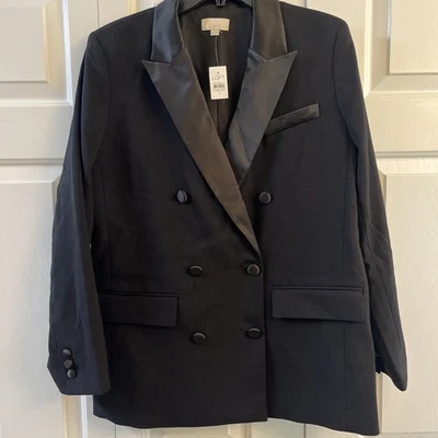 Blazer Loft Mujer Talla 12 Negro Negocios Informal Elegante  Foto 1 de 4