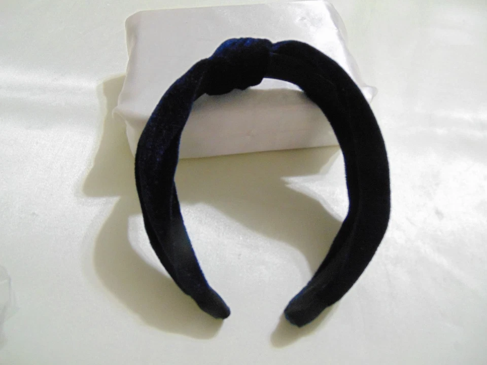 Inc International Concepts Velvet Knot Ribbon Headband Blue