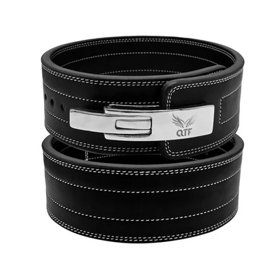 QTF'S Cuero Grueso Levantamiento de Pesas Palanca Cinturón Gimnasio Entrenamiento Culturismo Med NUEVO Foto 1 de 4