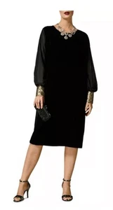 Marina Rinaldi velvet dress size MR 27- 18W US- 48DE- 56 IT - Picture 1 of 18