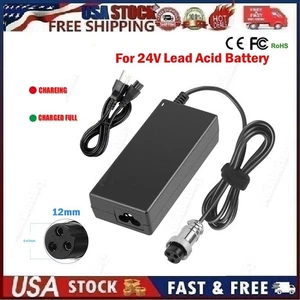 24V 1,5A Akku Ladegerät 3 Prong Universal Ladegerät Sport Mod Netzteil Kabel - Bild 1 von 13