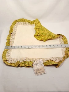 Vintage Pillowsham 13x13 Kreuzstich Aida Rüschen Spitzenborte Zum Selbermachen Kit Hergestellt in den USA Neu - Bild 1 von 8