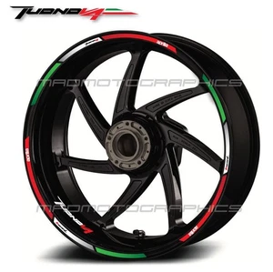 Tricolore wheel decals stickers rim stripes for aprilia Tuono V4 Factory - Picture 1 of 2