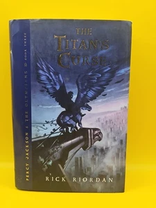 The Titans Curse Percy Jackson 1st Edition  Rick Riordan Miramax Hardcover DJ  - Picture 1 of 4