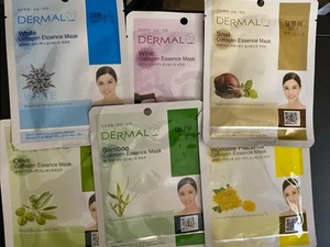 6 Combo Pack A Collagen Essence Korean Face Mask - Hydrating & Soothing Skin - Picture 1 of 3