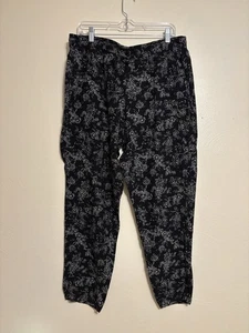 J. Jill Lounge Hose Damen Large Multi Blumenmuster Superweich Lockere Passform Bindeband Taille - Bild 1 von 9