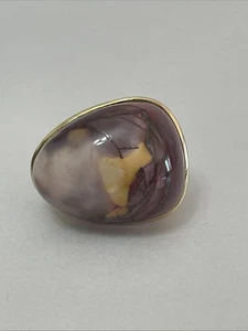 Vintage Natural Mookaite Gemstone Sterling Ring Size 7 (23.8 Grams) - Picture 1 of 18