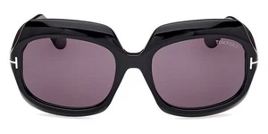 Tom Ford FT1155 Ren Sunglasses Female Shiny Black  60mm New 100% Authentic - Picture 1 of 9