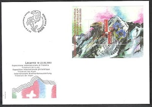 2003 FDC SVIZZERA - HELVETIA - FOGLIETTO TICINO - SV1 - Imagen 1 de 1