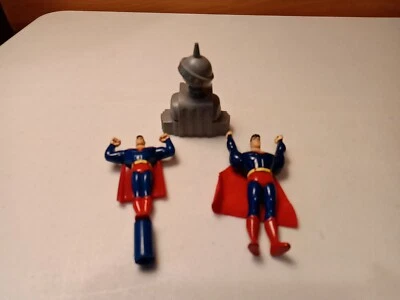 Винтаж 1997 DC Comic Burger King Супермен игрушка лот из 3 игрушек, 2 фигурки - Изображение 1 из 4