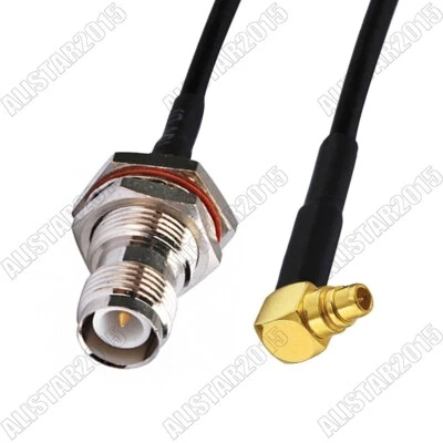 RG174 30cm RP-TNC Female Jack to MMCX Male 90° Pigtail Cable RF Radio Antenna - Image 1 of 4