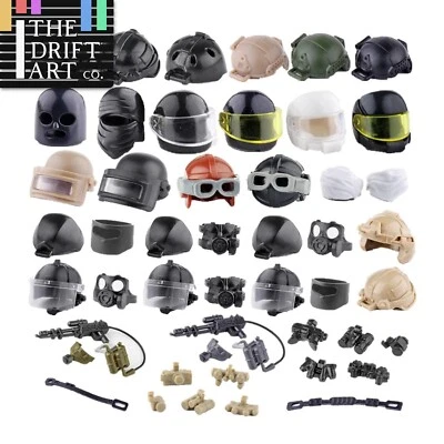 Military Solider Figures Helmets Mask weapon For LEGO Building Blocks Brick Toy - Image 1 of 4