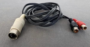 Cable adaptador 160 cm DIN 5 polos a 2 x enchufes RCA/Cinch -k29- - Imagen 1 de 4