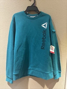Reebok Boy's Athletic Fleece Crewneck XXL 18 Quetzel Green Pullover Sweatshirt - Picture 1 of 11