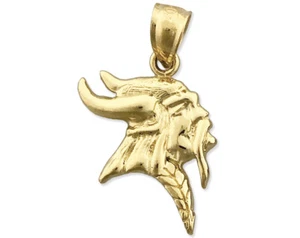 14K Gold Wikinger Kopf Charm - Bild 1 von 6