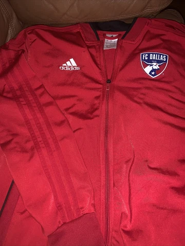 FC Dallas MLS Full Zip adidas Track Jacket Warmup Size Large Cover