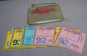 Pit Permits pass 1992 NASCAR Alan Kuwicki, Dale Earnhardt multiple races - Picture 1 of 2