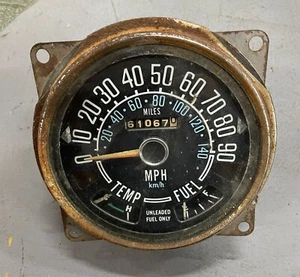 Jeep CJ CJ5 CJ7 90 mph Speedometer Fuel Temperature Gauge Odometer Rat Rod - Picture 1 of 2